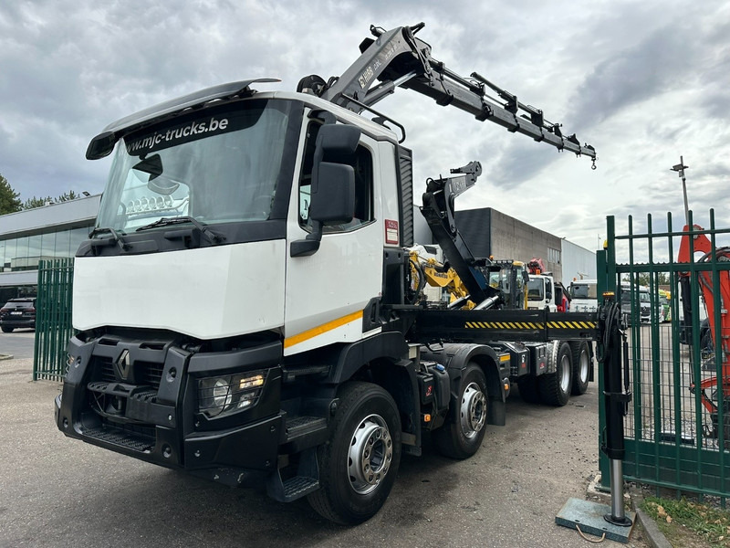 Renault C460 8x4 HOOKLIFT + (19m!) CRANE HIAB 288 E-6 HIDUO - RADIO - 5/6 F - STEEL SPRING / HUB REDUCTION - BE TRUCK - شاحنة ذات خطاف, شاحنة كرين: صورة 3 Renault C460 8x4 HOOKLIFT + (19m!) CRANE HIAB 288 E-6 HIDUO - RADIO - 5/6 F - STEEL SPRING / HUB REDUCTION - BE TRUCK - شاحنة ذات خطاف, شاحنة كرين: صورة 3