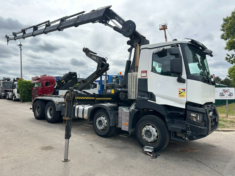 Renault C460 8x4 HOOKLIFT + CRANE HIAB 288 E-6 HIDUO - RADIO - 5/6 F - STEEL SPRING / HUB REDUCTION - شاحنة ذات خطاف, شاحنة كرين: صورة 1 Renault C460 8x4 HOOKLIFT + CRANE HIAB 288 E-6 HIDUO - RADIO - 5/6 F - STEEL SPRING / HUB REDUCTION - شاحنة ذات خطاف, شاحنة كرين: صورة 1
