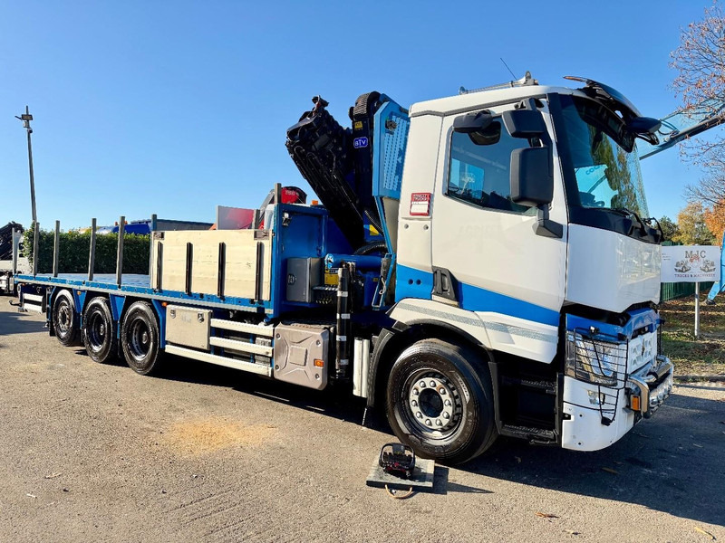 Renault C480 8x4 Pritsche + Kran (20m!) PALFINGER PK33002-EH E (6x) - PLATFORM 8m25 - LIFT/STEERING - GOOD TIRES - BE TRUCK - شاحنات مسطحة, شاحنة كرين: صورة 1 Renault C480 8x4 Pritsche + Kran (20m!) PALFINGER PK33002-EH E (6x) - PLATFORM 8m25 - LIFT/STEERING - GOOD TIRES - BE TRUCK - شاحنات مسطحة, شاحنة كرين: صورة 1