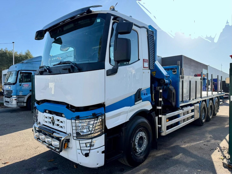 Renault C480 8x4 Pritsche + Kran (20m!) PALFINGER PK33002-EH E (6x) - PLATFORM 8m25 - LIFT/STEERING - GOOD TIRES - BE TRUCK - شاحنات مسطحة, شاحنة كرين: صورة 3 Renault C480 8x4 Pritsche + Kran (20m!) PALFINGER PK33002-EH E (6x) - PLATFORM 8m25 - LIFT/STEERING - GOOD TIRES - BE TRUCK - شاحنات مسطحة, شاحنة كرين: صورة 3