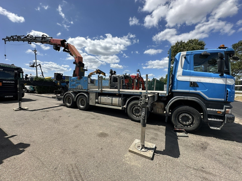 شاحنات مسطحة, شاحنة كرين Scania G440 8x4 PRITSCHE + (25m!) KRAN PALFINGER PK78002 SH G 8x + WINCH - PLATFORM 6m25 - SCHALT - AP ACHSEN - BLATT - EURO 5 - BELGISCHE: صورة 18