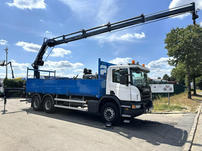 Scania P410 6x4 PRITSCHE + KRAN HIAB 166 ES-4 - RETARDER - ROTATOR - PLATFORM 6m80 - BIG AXLES HUB REDUCTION - STEEL SPRING - شاحنات مسطحة, شاحنة كرين: صورة 2 Scania P410 6x4 PRITSCHE + KRAN HIAB 166 ES-4 - RETARDER - ROTATOR - PLATFORM 6m80 - BIG AXLES HUB REDUCTION - STEEL SPRING - شاحنات مسطحة, شاحنة كرين: صورة 2