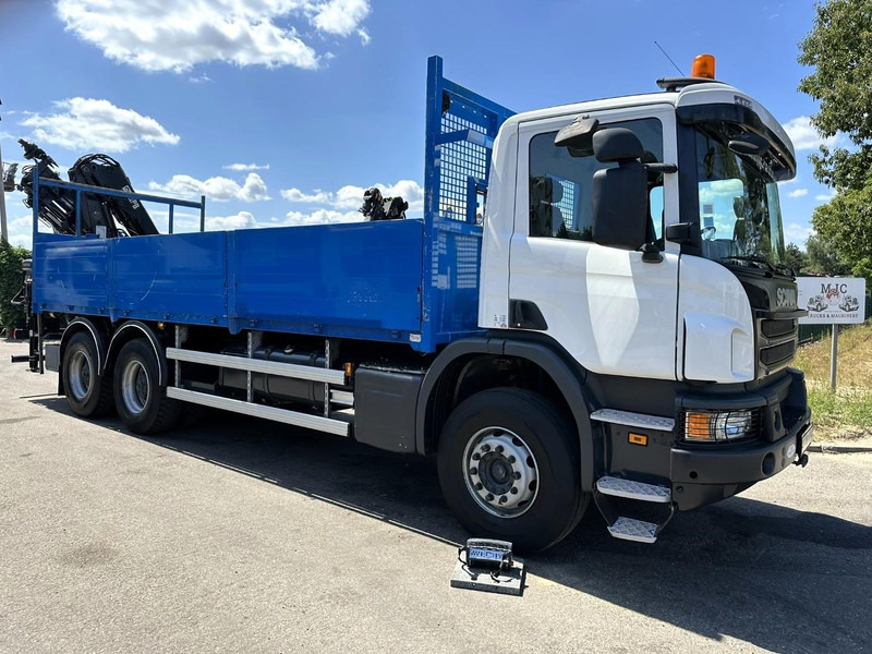 Scania P410 6x4 PRITSCHE + KRAN HIAB 166 ES-4 - RETARDER - ROTATOR - PLATFORM 6m80 - BIG AXLES HUB REDUCTION - STEEL SPRING - شاحنات مسطحة, شاحنة كرين: صورة 1 Scania P410 6x4 PRITSCHE + KRAN HIAB 166 ES-4 - RETARDER - ROTATOR - PLATFORM 6m80 - BIG AXLES HUB REDUCTION - STEEL SPRING - شاحنات مسطحة, شاحنة كرين: صورة 1