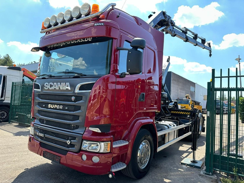 Scania R580 6X2 V8 HOOKLIFT + CRANE HIAB 211 E-4 HIPRO - ROTATOR - RETARDER - ALCOA ALU - RADIO - NL TRUCK - شاحنة ذات خطاف, شاحنة كرين: صورة 3 Scania R580 6X2 V8 HOOKLIFT + CRANE HIAB 211 E-4 HIPRO - ROTATOR - RETARDER - ALCOA ALU - RADIO - NL TRUCK - شاحنة ذات خطاف, شاحنة كرين: صورة 3