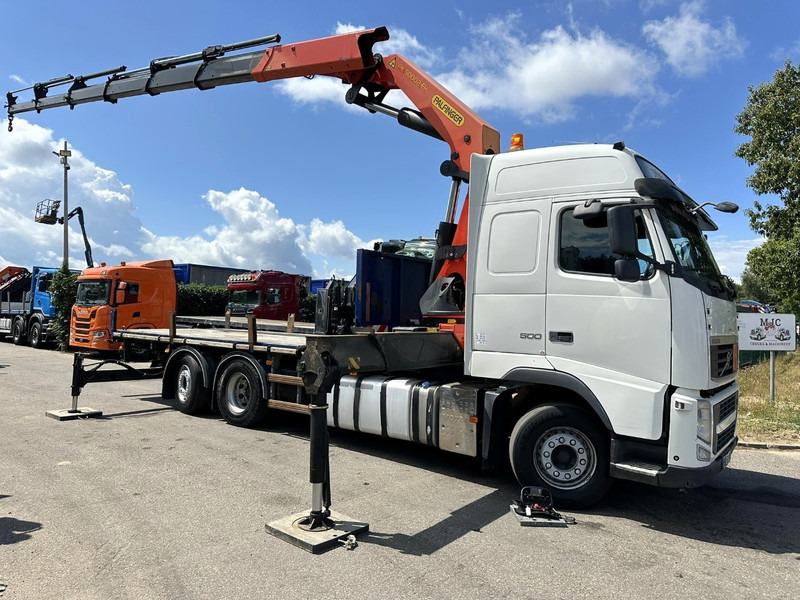 Volvo FH 500 6X2 + CRANE PALFINGER PK50002 E 6x - RETARDER - PLATFORM 6m20 - TWISTLOCKS 20' - 561.000km - EURO 5 - شاحنة كرين: صورة 1 Volvo FH 500 6X2 + CRANE PALFINGER PK50002 E 6x - RETARDER - PLATFORM 6m20 - TWISTLOCKS 20' - 561.000km - EURO 5 - شاحنة كرين: صورة 1