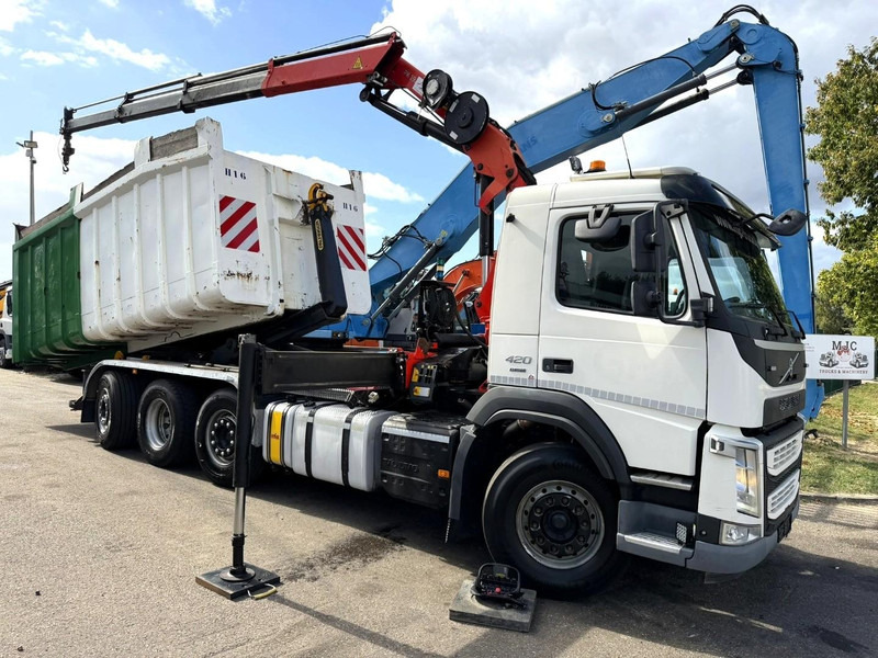 Volvo FM 420 8x2 HOOKLIFT + CRANE PALFINGER PK19.001 SLD B - *294.000km* - EURO 6 - LIFT + STEERING AXLE - I SHIFT - BE TRUCK - شاحنة ذات خطاف, شاحنة كرين: صورة 1 Volvo FM 420 8x2 HOOKLIFT + CRANE PALFINGER PK19.001 SLD B - *294.000km* - EURO 6 - LIFT + STEERING AXLE - I SHIFT - BE TRUCK - شاحنة ذات خطاف, شاحنة كرين: صورة 1