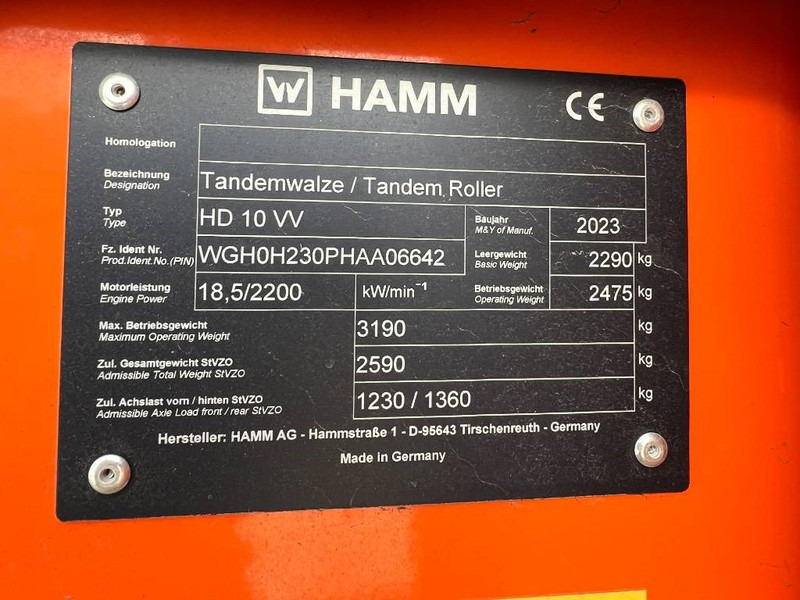Hamm HD10 VV - NEW Hamm HD10 VV - NEW: صورة 11 Hamm HD10 VV - NEW Hamm HD10 VV - NEW: صورة 11