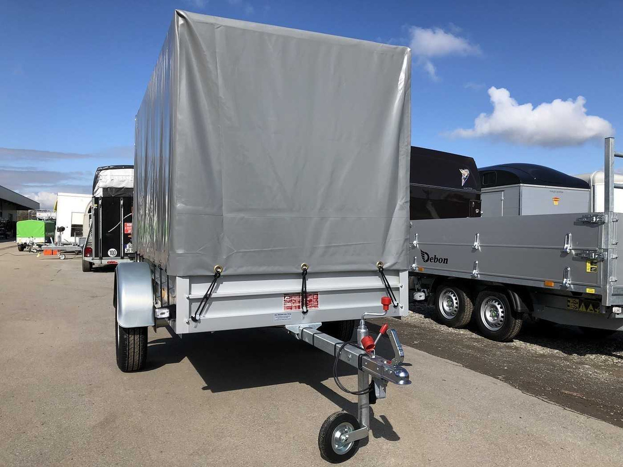 KOCH U4 mit Plane 1500 grau Kastenanhänger ungebremst - مقطورة سيارة: صورة 2 KOCH U4 mit Plane 1500 grau Kastenanhänger ungebremst - مقطورة سيارة: صورة 2