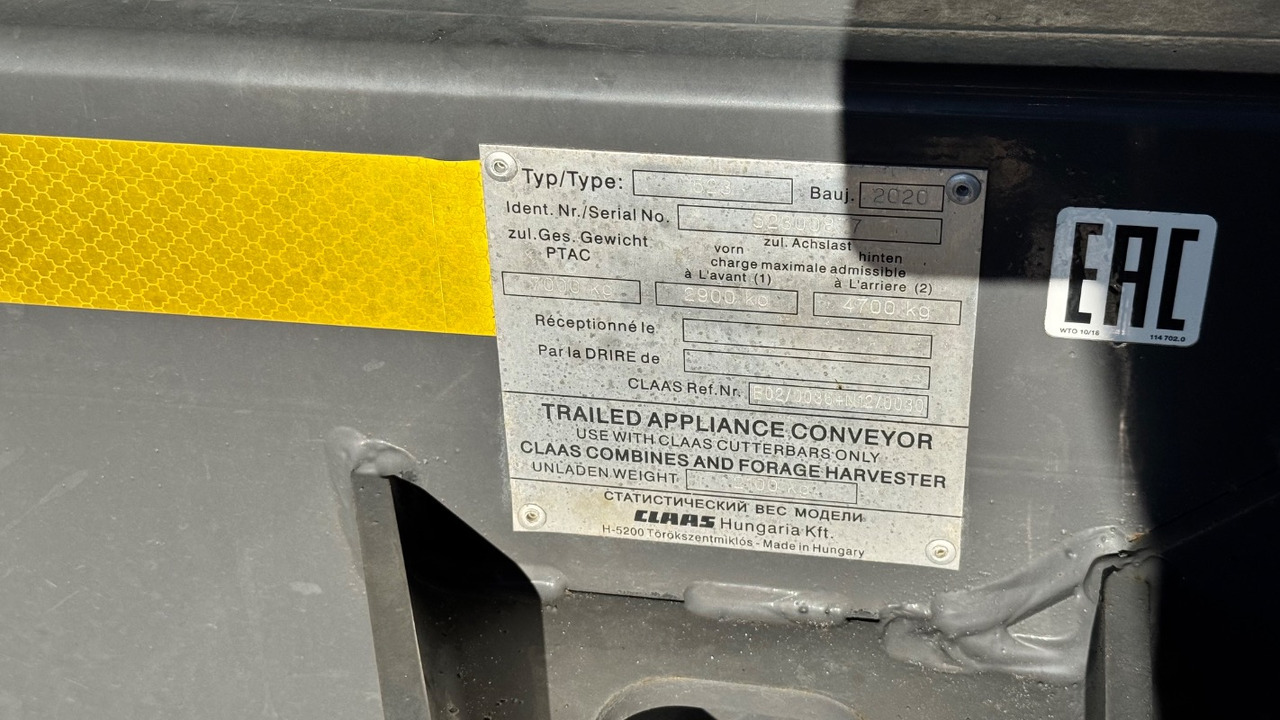 CLAAS VARIO 1080 Schneidwerkswagen - حصادة موحَّدة: صورة 4 CLAAS VARIO 1080 Schneidwerkswagen - حصادة موحَّدة: صورة 4