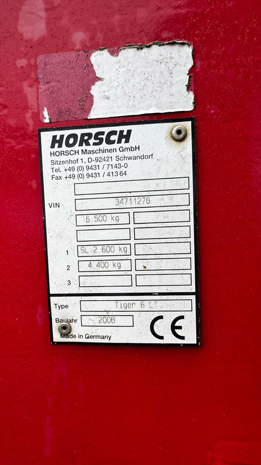 Horsch Tiger 6 LT in top Zustand - المحراث: صورة 2 Horsch Tiger 6 LT in top Zustand - المحراث: صورة 2