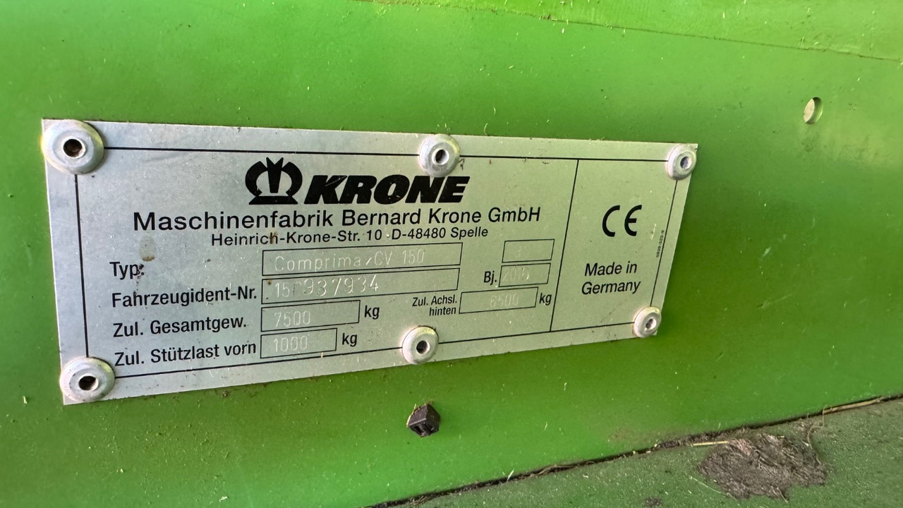 Krone Comprima V 150 XC Tandem - آلة تغليف بالة التبن: صورة 2 Krone Comprima V 150 XC Tandem - آلة تغليف بالة التبن: صورة 2