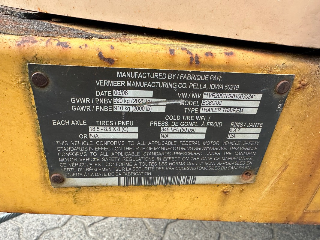 Vermeer BC 600XL - جزازة العشب: صورة 5 Vermeer BC 600XL - جزازة العشب: صورة 5