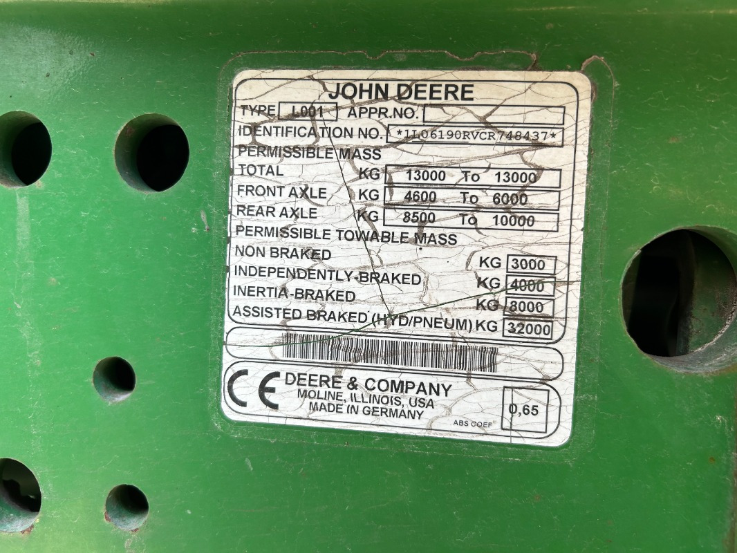 جرار John Deere 6190R: صورة 7