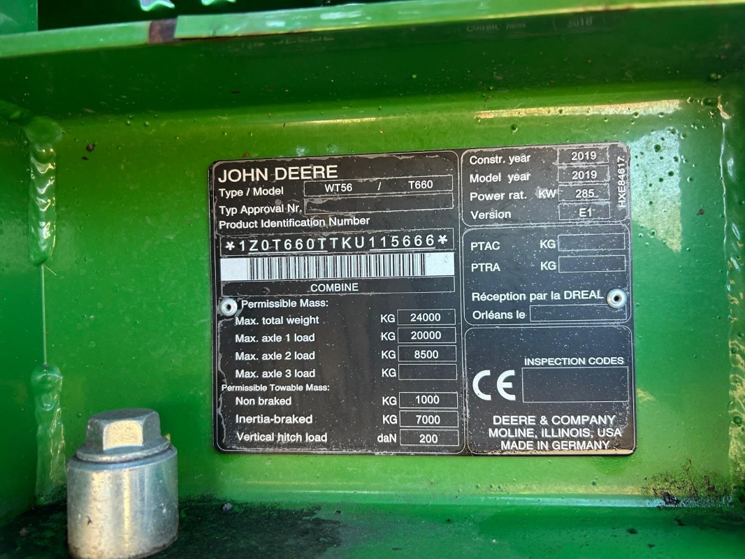 John Deere T660 - حصادة موحَّدة: صورة 5 John Deere T660 - حصادة موحَّدة: صورة 5