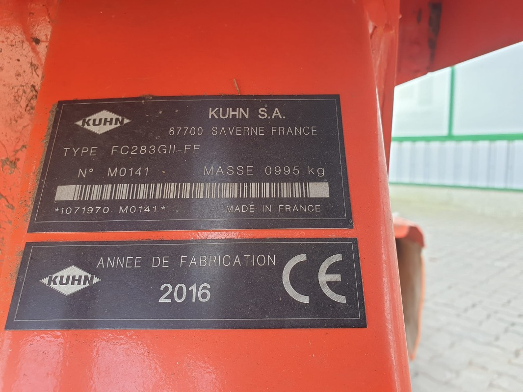 Kuhn FC 283 G-II FF LIFTCONTROL - جزازة العشب: صورة 2 Kuhn FC 283 G-II FF LIFTCONTROL - جزازة العشب: صورة 2