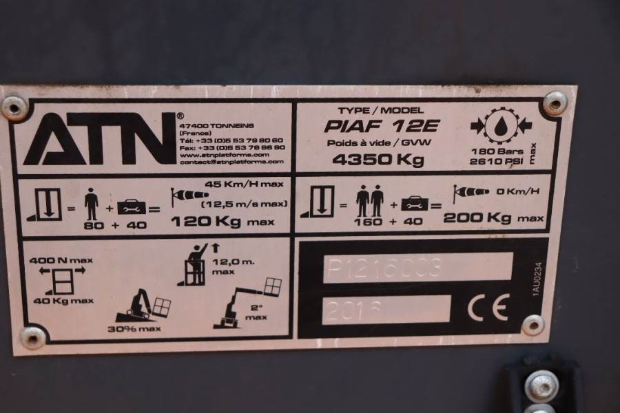 ATN PIAF 12E Electric, 12m Working Height, 5m Reach, T  - شاحنة ذراع مفصلي: صورة 3 ATN PIAF 12E Electric, 12m Working Height, 5m Reach, T  - شاحنة ذراع مفصلي: صورة 3