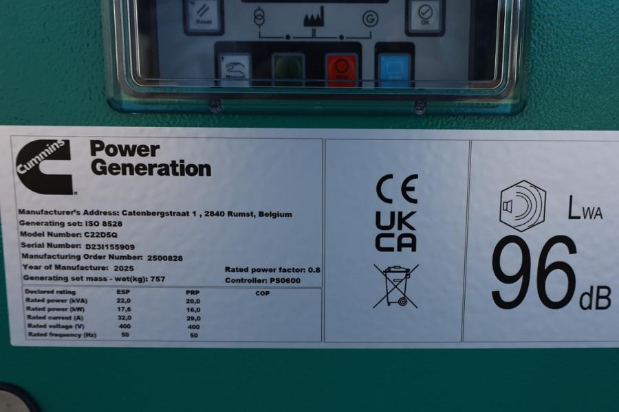 مجموعة المولدات Cummins C22D5Q Declaration of Conformity, Diesel, 22kVA, A: صورة 7