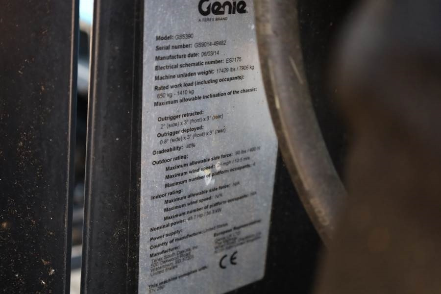 رافعة هيدروليكية مقصية Genie GS5390 Diesel, 4x4 Drive, 18.15m Working Height, 6: صورة 7