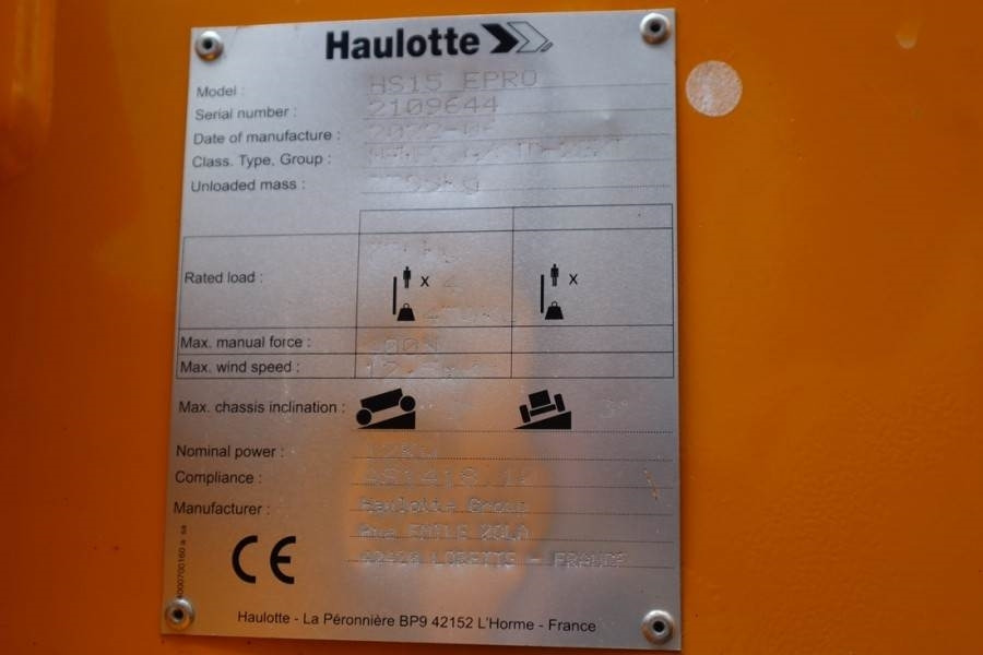 رافعة هيدروليكية مقصية Haulotte HS15EPRO Valid Inspection, *Guarantee! Full Electr: صورة 12
