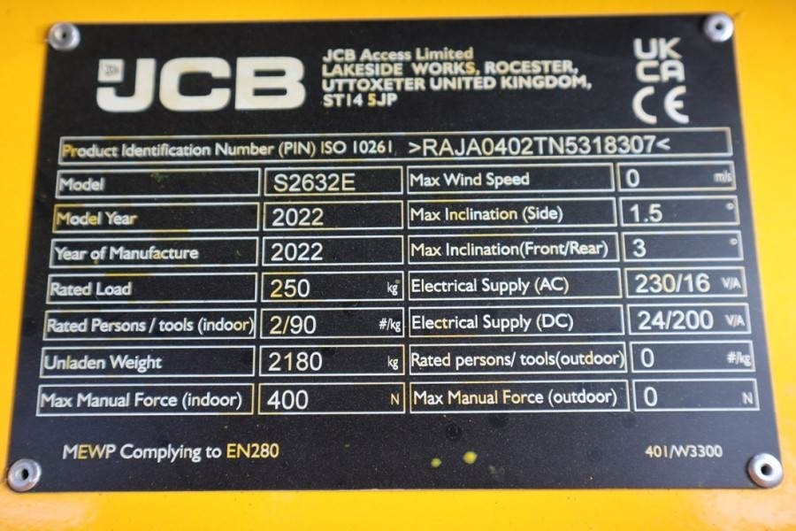 JCB S2632E Valid inspection, *Guarantee! New And Avail - رافعة هيدروليكية مقصية: صورة 3 JCB S2632E Valid inspection, *Guarantee! New And Avail - رافعة هيدروليكية مقصية: صورة 3