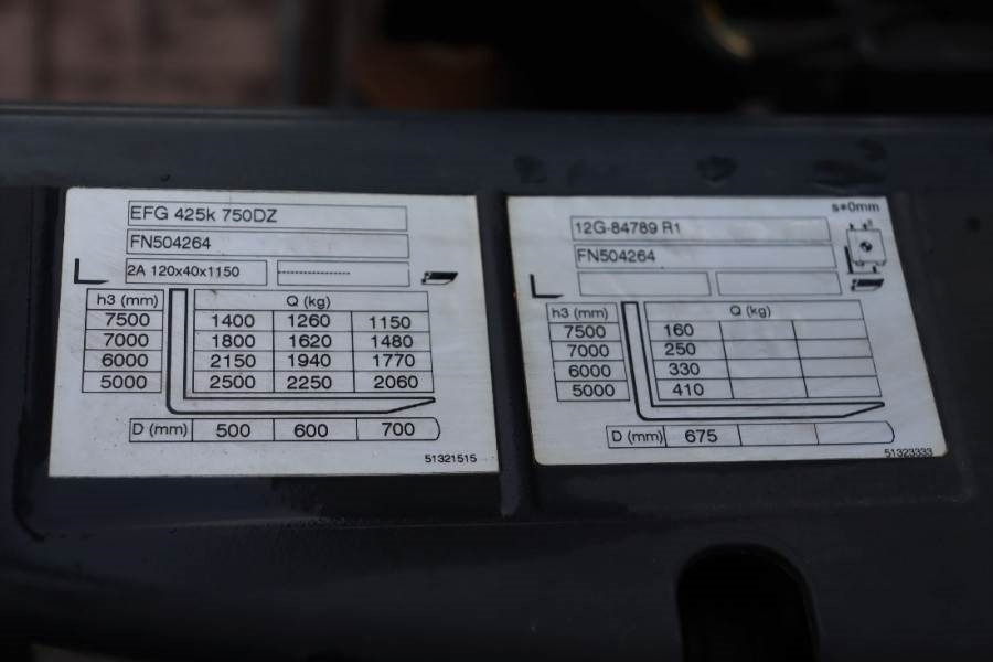 رافعة شوكية ديزل Jungheinrich EFG425K Electric, Lifting Height 7500mm, Freelift: صورة 8