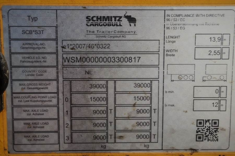 Schmitz CARG SCB3ST CoC Documents, TuV Loading Certificate - مقطورة ستارة جانبية: صورة 4 Schmitz CARG SCB3ST CoC Documents, TuV Loading Certificate - مقطورة ستارة جانبية: صورة 4
