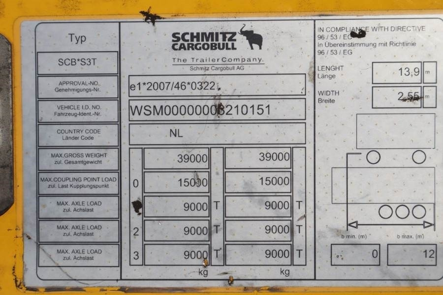 Schmitz Cargobull SCB3ST CoC Documents, TuV Loading Certif - مقطورة ستارة جانبية: صورة 5 Schmitz Cargobull SCB3ST CoC Documents, TuV Loading Certif - مقطورة ستارة جانبية: صورة 5