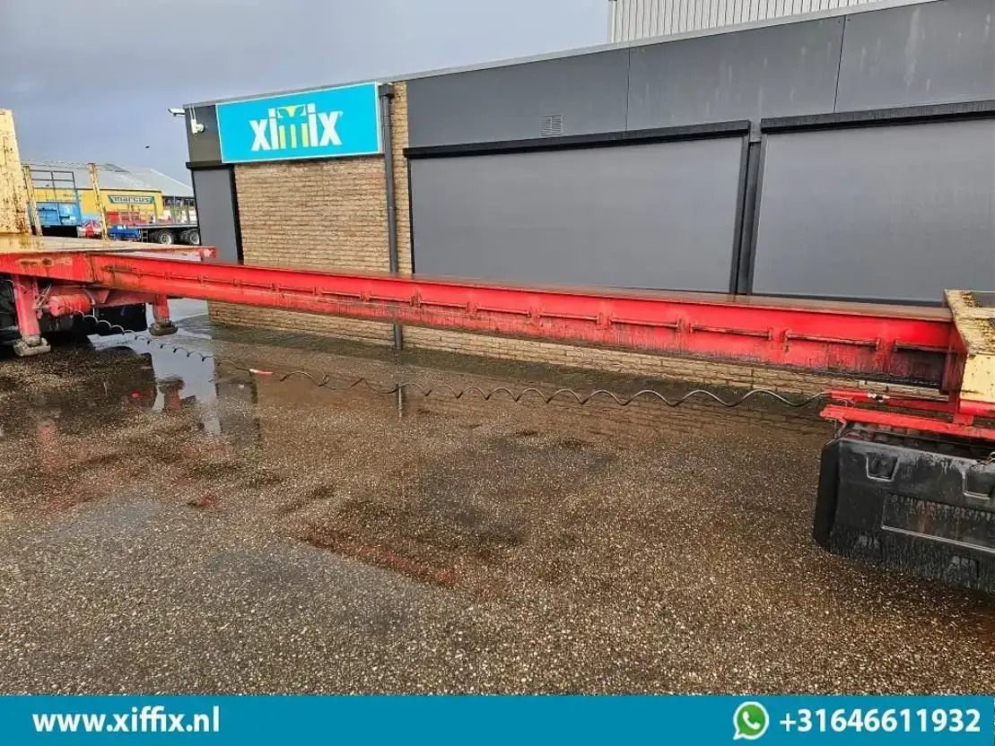 ES-GE 4-ass. Vlakke uitschuifbare Mega oplegger / 4x gestuurd / 14129 - نصف مقطورة مسطحة: صورة 4 ES-GE 4-ass. Vlakke uitschuifbare Mega oplegger / 4x gestuurd / 14129 - نصف مقطورة مسطحة: صورة 4