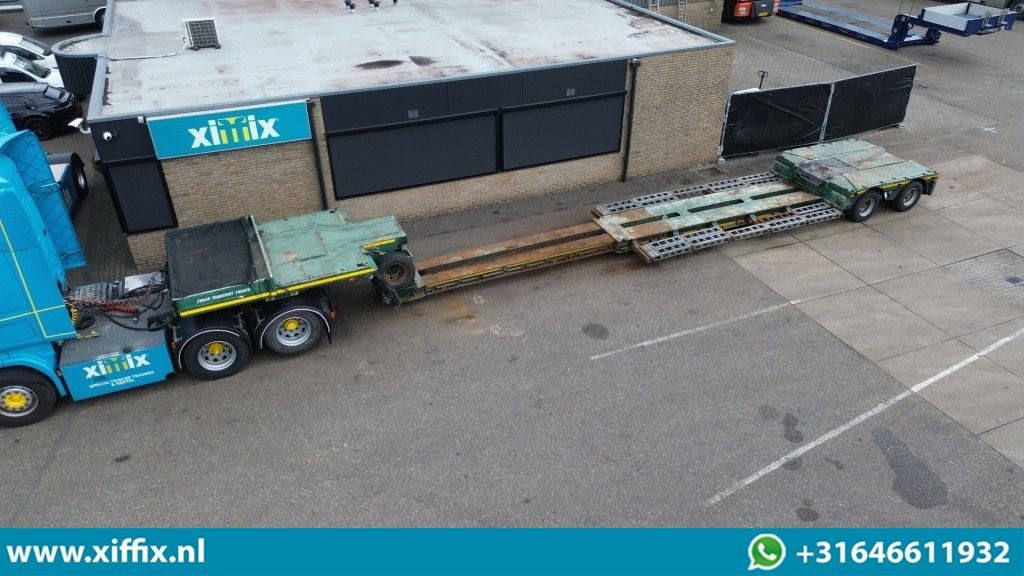 Faymonville 2-ass. Uitschuifbare dieplader met afneembare zwanenhals / 2x gestuu - عربة منخفضة مسطحة نصف مقطورة: صورة 1 Faymonville 2-ass. Uitschuifbare dieplader met afneembare zwanenhals / 2x gestuu - عربة منخفضة مسطحة نصف مقطورة: صورة 1