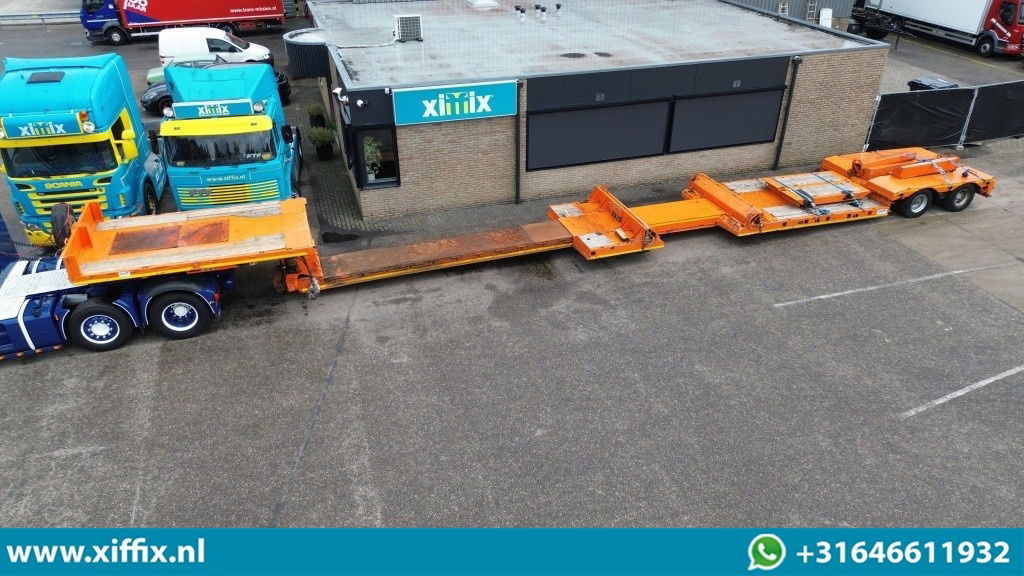 Faymonville 2-ass. Uitschuifbare dieplader met afneembare zwanenhals / 2x gestuurd - عربة منخفضة مسطحة نصف مقطورة: صورة 1 Faymonville 2-ass. Uitschuifbare dieplader met afneembare zwanenhals / 2x gestuurd - عربة منخفضة مسطحة نصف مقطورة: صورة 1