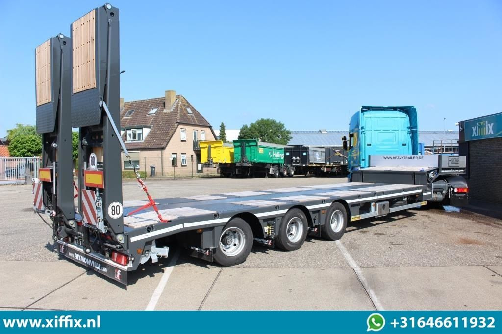 Faymonville TE Huur 3-ass. Semi dieplader met dubbele hydr. Kleppen en hefbed / - عربة منخفضة مسطحة نصف مقطورة: صورة 4 Faymonville TE Huur 3-ass. Semi dieplader met dubbele hydr. Kleppen en hefbed / - عربة منخفضة مسطحة نصف مقطورة: صورة 4