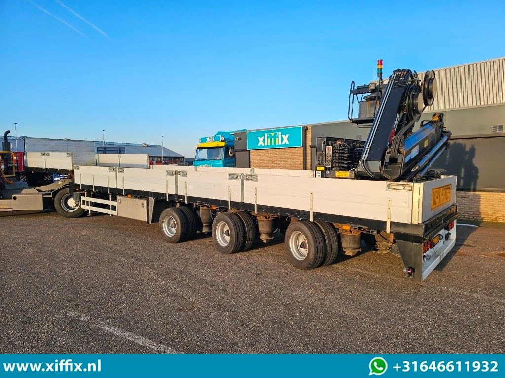 Floor 3-ass. Uitschuifbare semi dieplader met Hiab 22 ton/mtr. Kraan - عربة منخفضة مسطحة نصف مقطورة: صورة 4 Floor 3-ass. Uitschuifbare semi dieplader met Hiab 22 ton/mtr. Kraan - عربة منخفضة مسطحة نصف مقطورة: صورة 4