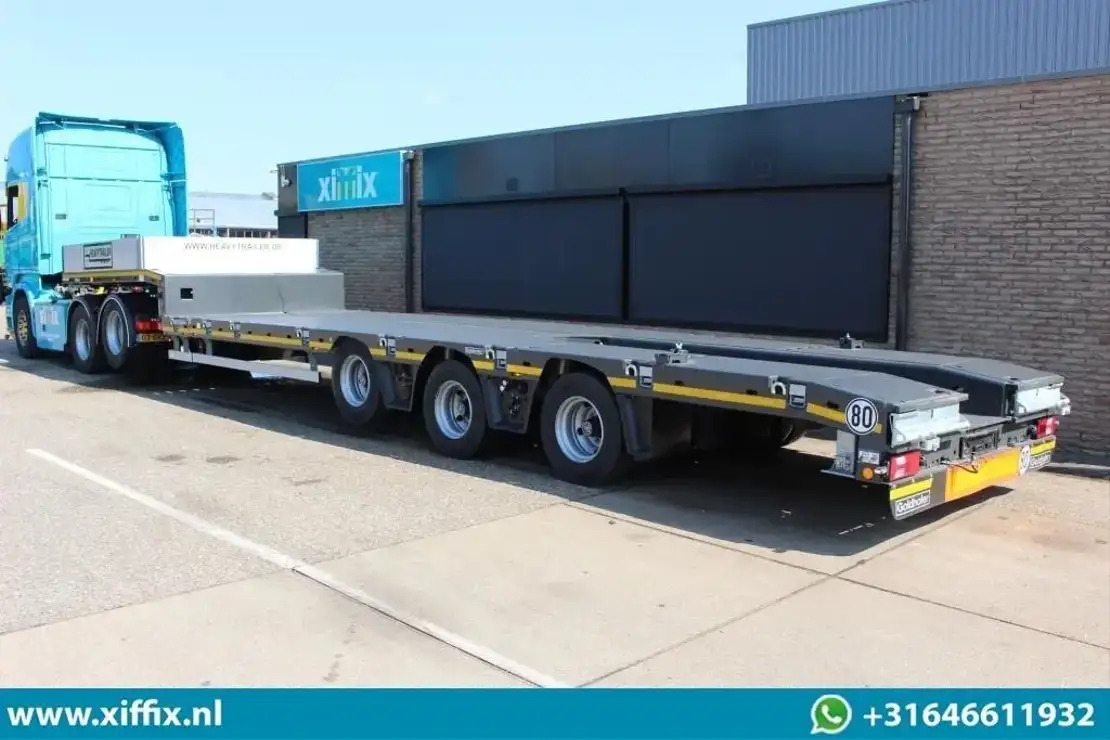 Goldhofer TE Huur 3-ass. Uitschuifbare semi dieplader / Naloop gestuurd - عربة منخفضة مسطحة نصف مقطورة: صورة 5 Goldhofer TE Huur 3-ass. Uitschuifbare semi dieplader / Naloop gestuurd - عربة منخفضة مسطحة نصف مقطورة: صورة 5