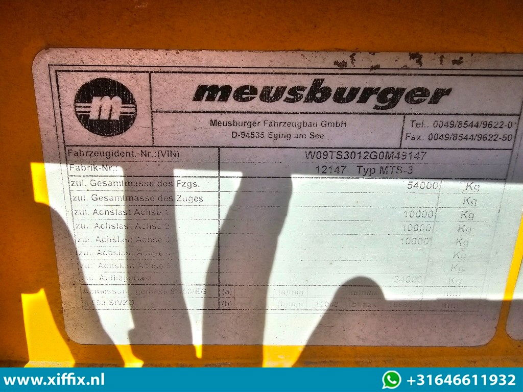 عربة منخفضة مسطحة نصف مقطورة Meusburger 3-ass. Dubbel 2x uitschuifbare dieplader / 275 cm. Breed / Naloop gestuurd: صورة 14