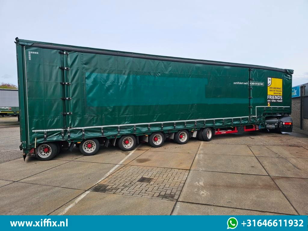 Meusburger 6-ass. Semi dieplader met elektrische huifopbouw / 3x naloop gestuurd - عربة منخفضة مسطحة نصف مقطورة: صورة 5 Meusburger 6-ass. Semi dieplader met elektrische huifopbouw / 3x naloop gestuurd - عربة منخفضة مسطحة نصف مقطورة: صورة 5