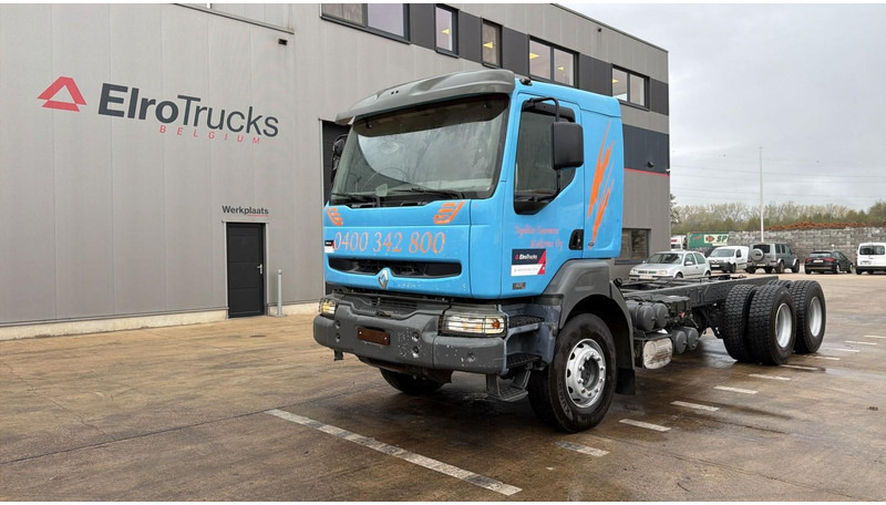 Renault KERAX 420 (LAMES / GRAND PONT / STEEL SUSP. / BIG AXLE / MANUAL GEARBOX / BOITE MANUELLE) - شاحنة هيكل كابينة: صورة 1 Renault KERAX 420 (LAMES / GRAND PONT / STEEL SUSP. / BIG AXLE / MANUAL GEARBOX / BOITE MANUELLE) - شاحنة هيكل كابينة: صورة 1