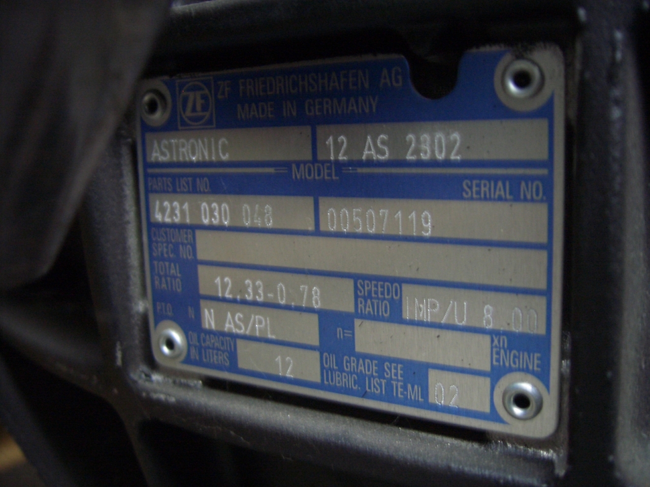ZF 12 As-tronic - صندوق التروس - شاحنة هيكل كابينة: صورة 3 ZF 12 As-tronic - صندوق التروس - شاحنة هيكل كابينة: صورة 3