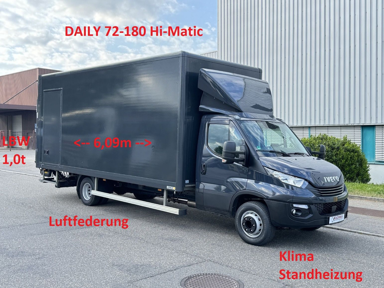 Iveco Daily 72c180 Hi-Matic Koffer LBW Luftgef. Klima - شاحنة مغلقة الصندوق: صورة 1 Iveco Daily 72c180 Hi-Matic Koffer LBW Luftgef. Klima - شاحنة مغلقة الصندوق: صورة 1