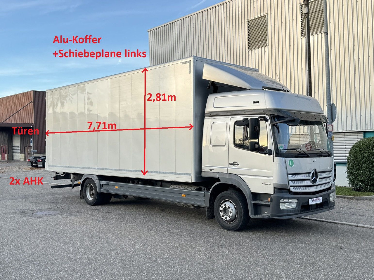 Mercedes-Benz Atego 1524 Alu-Koffer Schiebeplane Gr.Haus ATM - شاحنة مقفلة: صورة 1 Mercedes-Benz Atego 1524 Alu-Koffer Schiebeplane Gr.Haus ATM - شاحنة مقفلة: صورة 1