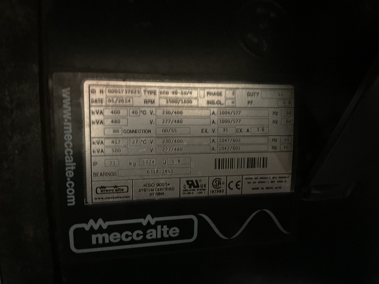 Doosan P158LE, 415KVA generatorset. Like brand new, low hours and complete - مجموعة المولدات: صورة 5 Doosan P158LE, 415KVA generatorset. Like brand new, low hours and complete - مجموعة المولدات: صورة 5