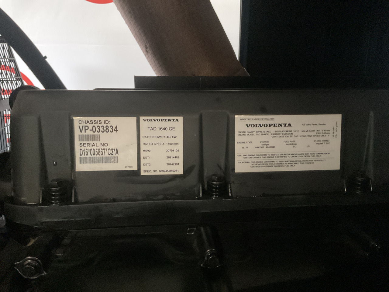 Volvo 500KVA, Generatorset. Like brand new. 98 Running hours since new! - مجموعة المولدات: صورة 3 Volvo 500KVA, Generatorset. Like brand new. 98 Running hours since new! - مجموعة المولدات: صورة 3