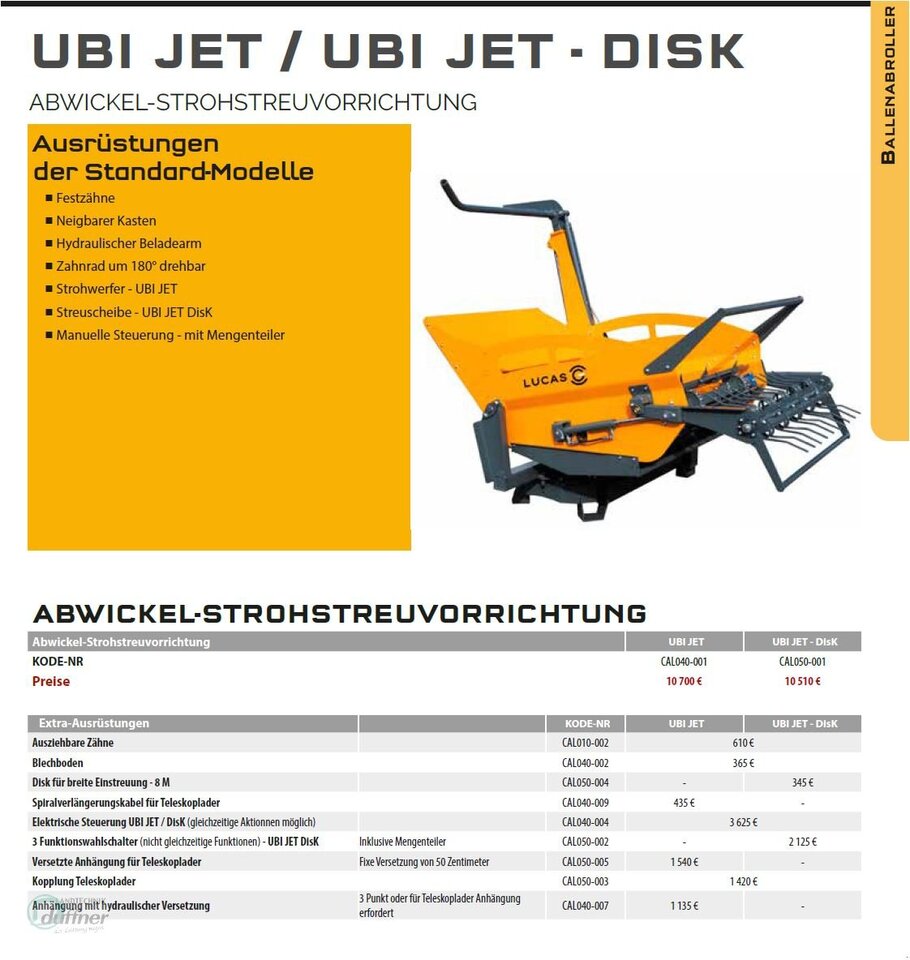 Lucas UBI JET Anbau Dreipunkt - آلة تغليف بالة التبن: صورة 3 Lucas UBI JET Anbau Dreipunkt - آلة تغليف بالة التبن: صورة 3