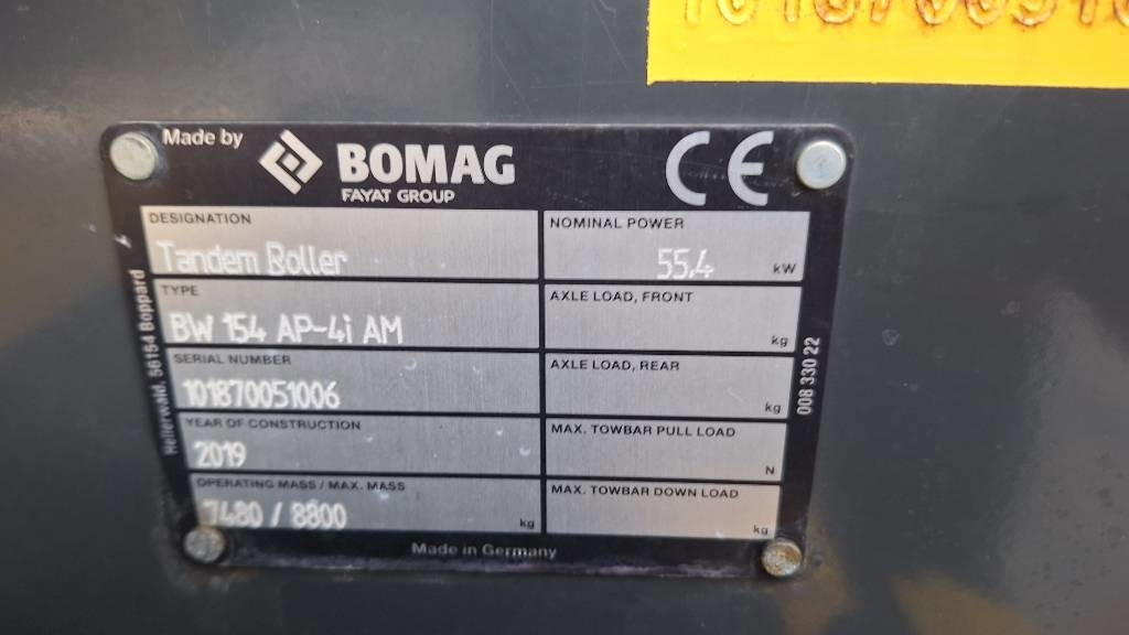 Bomag BW 154 AP-4i AM  - مدحلة اسفلت: صورة 3 Bomag BW 154 AP-4i AM  - مدحلة اسفلت: صورة 3