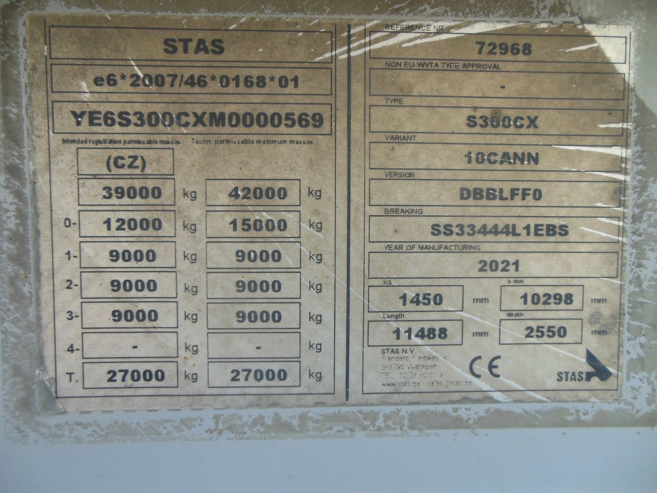 قلابة نصف مقطورة نصف مقطورة قلابة Stas S300CX, 49m3, ADR, 9 TONE ACHSEN,WIE NEUE-TOP!!!: صورة 22 قلابة نصف مقطورة نصف مقطورة قلابة Stas S300CX, 49m3, ADR, 9 TONE ACHSEN,WIE NEUE-TOP!!!: صورة 22