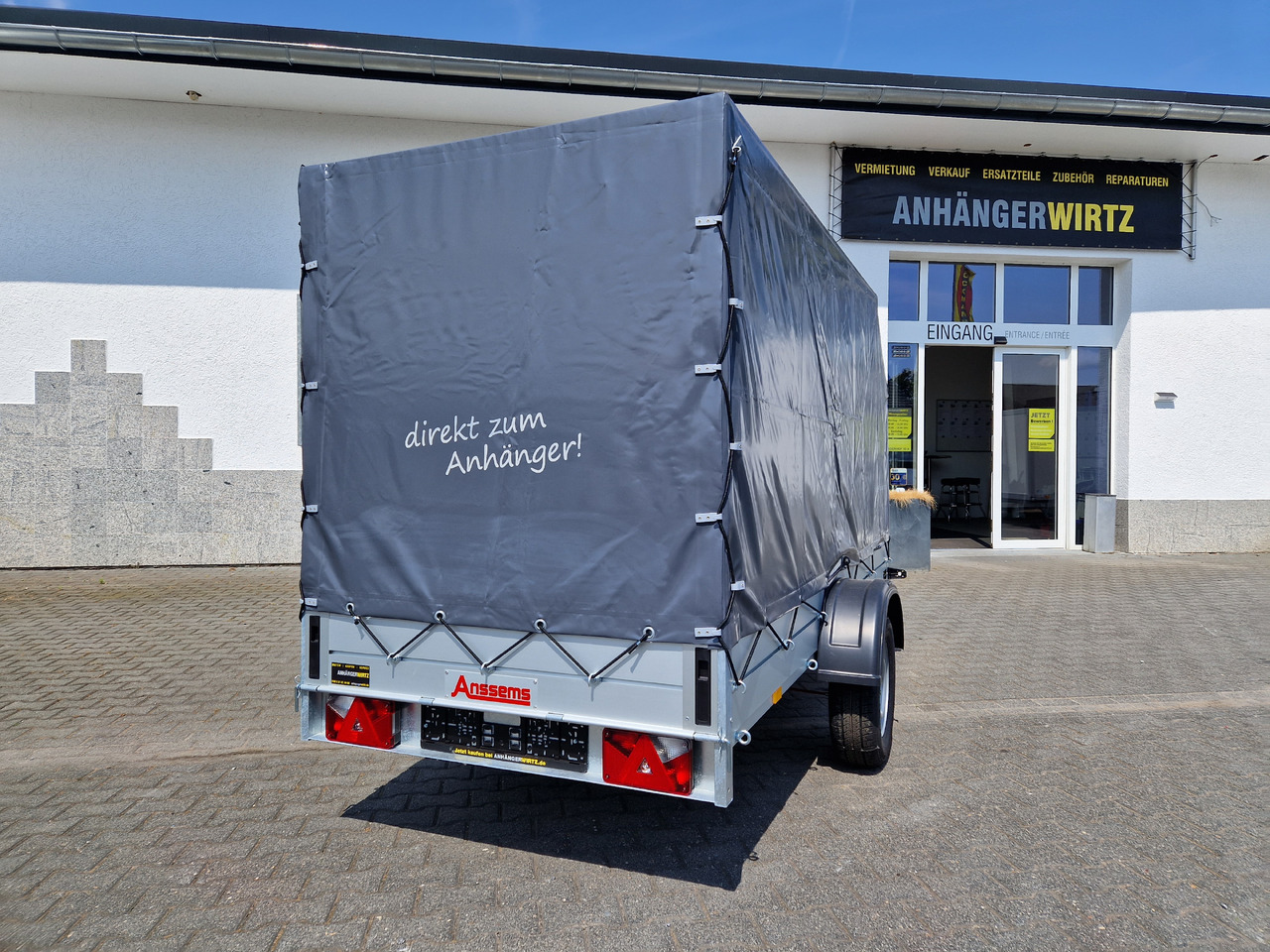 Aluliner Planen Anhänger GTB 1200 301x126x150cm +Hochplane grau schräg (M) 1200kg Aktion - مقطورة سيارة: صورة 5 Aluliner Planen Anhänger GTB 1200 301x126x150cm +Hochplane grau schräg (M) 1200kg Aktion - مقطورة سيارة: صورة 5