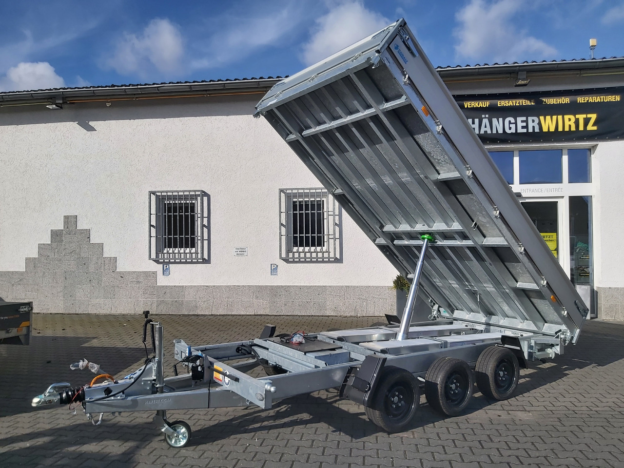 Hapert COBALT HM-3 405x200x30cm Ferro Elektro + NHP Rampen Heckstützen Tridem 3500kg Abverkauf - مقطورة قلاب: صورة 1 Hapert COBALT HM-3 405x200x30cm Ferro Elektro + NHP Rampen Heckstützen Tridem 3500kg Abverkauf - مقطورة قلاب: صورة 1