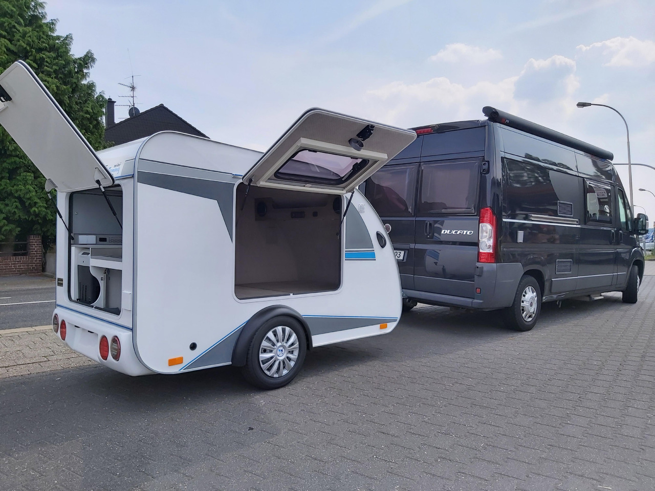 كرفان سحب Mini Camper Mini Tommy TMC25 Basic V1 252x140x121cm Küche 100km/H 750kg ohne Bremse Winter Aktion: صورة 17