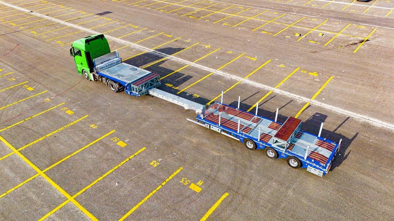 STU 3 Axle Hydraulic Steering Low Loader - عربة منخفضة مسطحة نصف مقطورة: صورة 3 STU 3 Axle Hydraulic Steering Low Loader - عربة منخفضة مسطحة نصف مقطورة: صورة 3