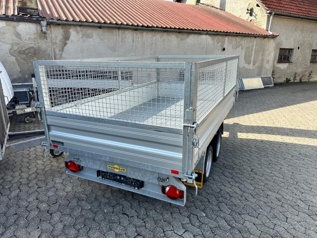 Humbaur 3-Seitenkipper HTK 3000.31 Alu, mit Laubgitteraufsatz, 3140 x 1750 x 350 mm, 3,0 to. - مقطورة قلاب: صورة 4 Humbaur 3-Seitenkipper HTK 3000.31 Alu, mit Laubgitteraufsatz, 3140 x 1750 x 350 mm, 3,0 to. - مقطورة قلاب: صورة 4