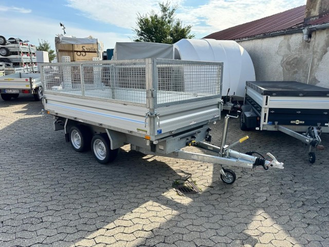 Humbaur 3-Seitenkipper HTK 3000.31 Alu, mit Laubgitteraufsatz, 3140 x 1750 x 350 mm, 3,0 to. - مقطورة قلاب: صورة 1 Humbaur 3-Seitenkipper HTK 3000.31 Alu, mit Laubgitteraufsatz, 3140 x 1750 x 350 mm, 3,0 to. - مقطورة قلاب: صورة 1